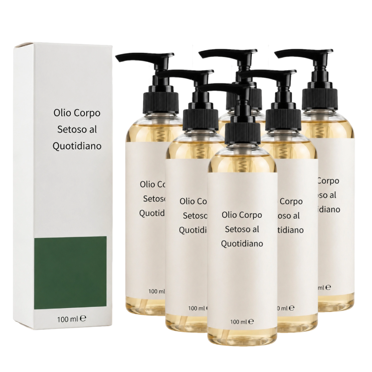 6x Olio Corpo Setoso Naturale